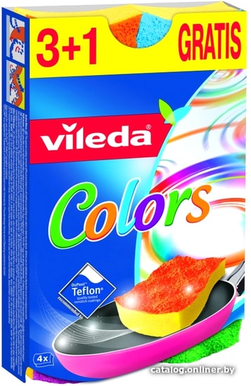 

Губка Vileda PurColors (3+1 шт)