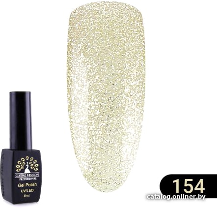 

Гель-лак Global Fashion Black Elite (тон 154) 8 мл