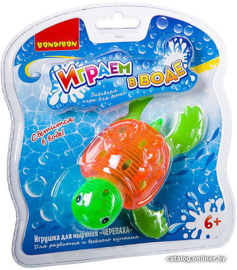 

Набор игрушек для ванной Bondibon Играем в воде Черепаха для ныряния ВВ2438