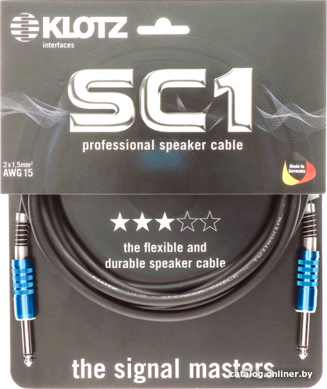 

Гитарный кабель Klotz SC1PP10SW (10 м)