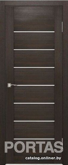 

Межкомнатная дверь Portas S21 90x200 (орех шоколад, стекло lacobel белый лак)