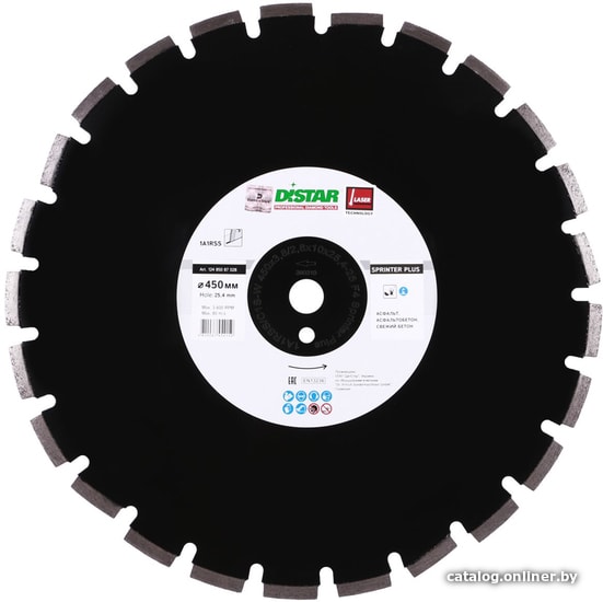 

Отрезной диск алмазный Distar 1A1RSS/C1S-W 450x3.8/2.8x10x25.4-25 Sprinter Plus 12485087028
