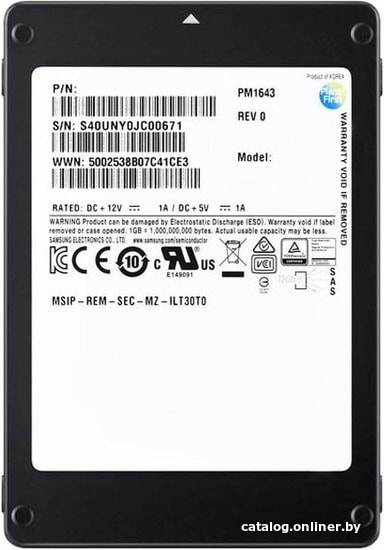 

SSD Samsung PM1643 30.72TB MZILT30THMLA-00007