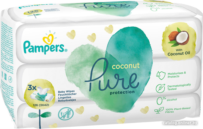 

Pampers Coconut Pure (3x42 шт)