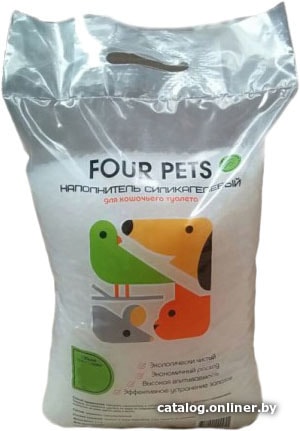 

Наполнитель для туалета Four Pets силикагелевый 4 л