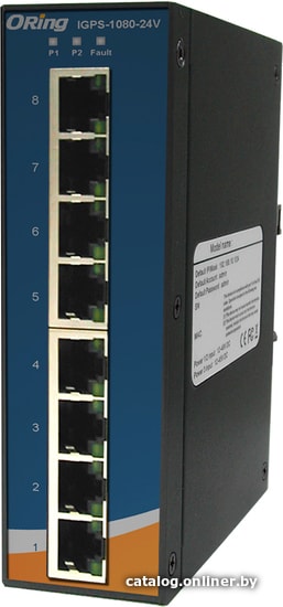 

Неуправляемый коммутатор ORing IGPS-1080-24V