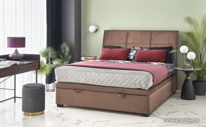 

Кровать Halmar Continental 2 160x200 (monolith 09 бежевый)