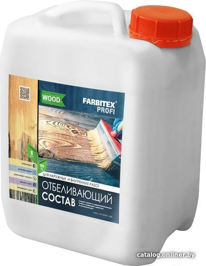 

Отбеливатель древесины Farbitex Профи Wood для древесины концентрированный 5 л