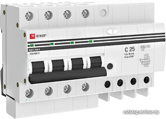 

Дифференциальный автомат EKF PROxima АД-4 50А/30мА DA4-50-30-pro