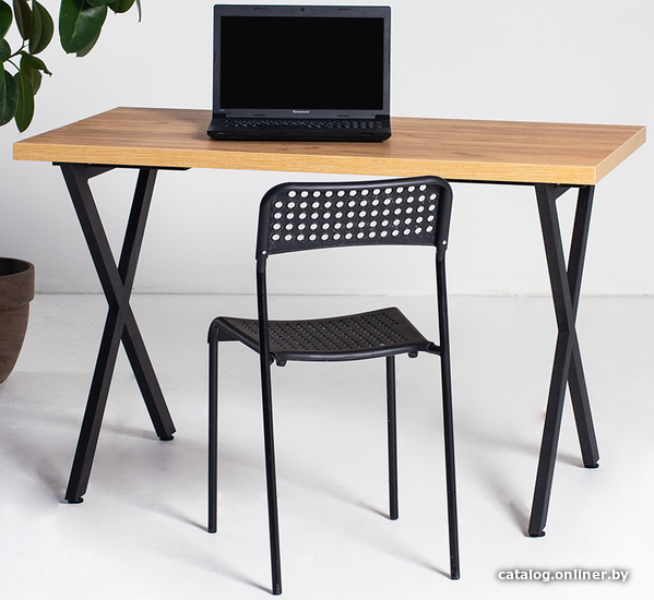 

Кухонный стол Millwood Лофт Хьюстон Light 120x70 (36 мм, золотой Craft/черный)