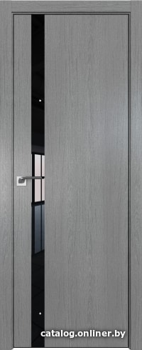 

Межкомнатная дверь ProfilDoors 6ZN 90x200 (грувд серый/стекло черный лак)