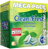 

Таблетки для посудомоечной машины Clean&Fresh All in 1 (61 шт)
