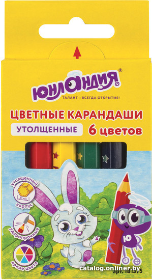 

Набор цветных карандашей Юнландия Малыши-карандаши 181375 (6цв)