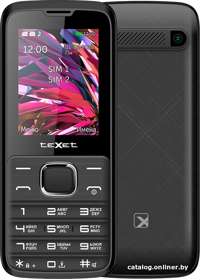 

Кнопочный телефон TeXet ТМ-D430 (черный)