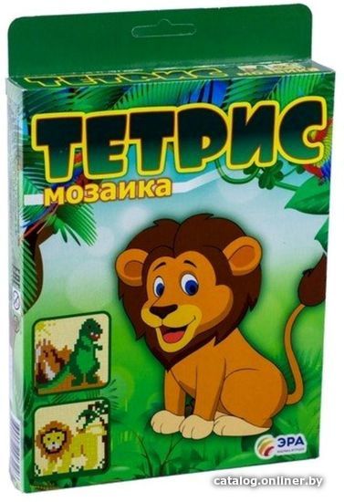 

Мозаика/пазл ЭРА Тетрис-мозаика. Динозавр и лев C-378