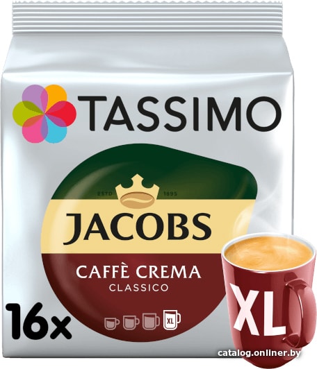 

Кофе в капсулах Tassimo Jacobs Caffe Crema Classico XL 16 шт