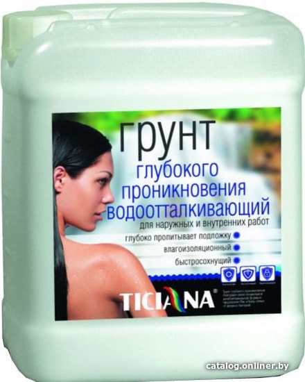 

Акриловая грунтовка Ticiana Глубокого проникновения водоотталкивающая 3 л