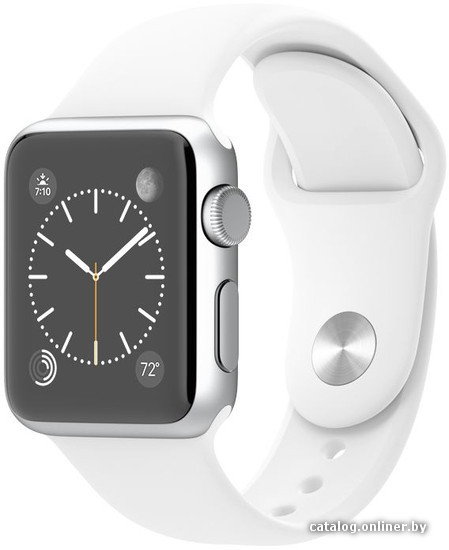 

Умные часы Apple Watch Sport 38mm Silver with White Sport Band (MJ2T2)