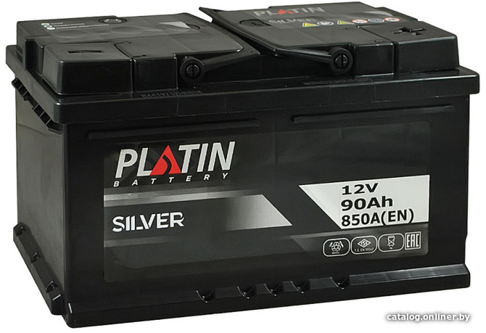 

Автомобильный аккумулятор Platin Silver R+ (90 А·ч)