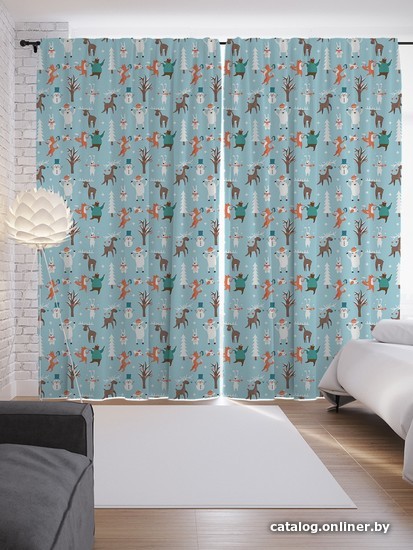 

Комплект штор JoyArty Новогодние гуляния в лесу 1.45x2.65 м p_380861_145x265 (2 шт)