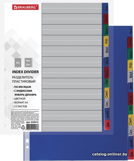 

Разделитель документов BRAUBERG 225613 (ассорти)