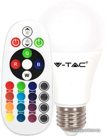 

Светодиодная лампочка V-TAC RGB A60 E27 6 Вт 3000 К VT-2022