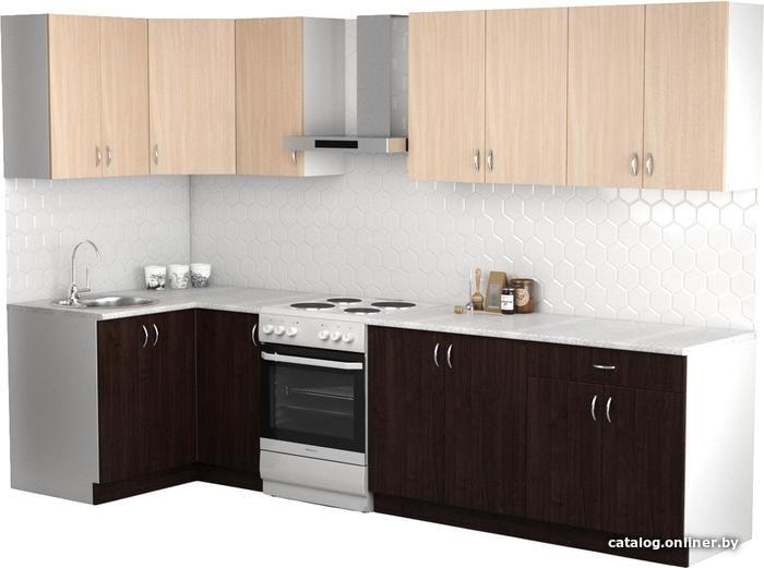 

Готовая кухня Сивирин-Компани Клео лайт угловая 1.2х2.5 (венге/дуб молочный)