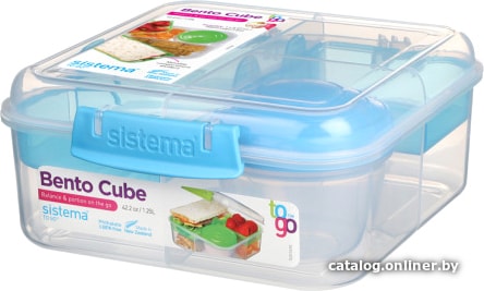 

Контейнер Sistema Bento Cube To Go 21685 (голубой)