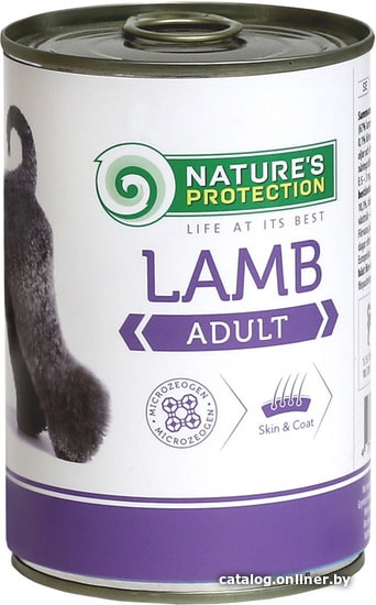 

Консервированный корм для собак Nature's Protection Adult Lamb 0.4 кг