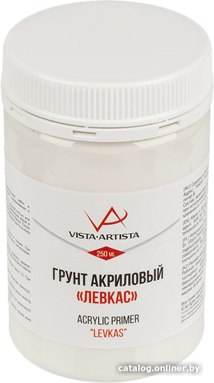 

Грунт художественный Vista-Artista VAPL-250 250 мл (левкас, белый)