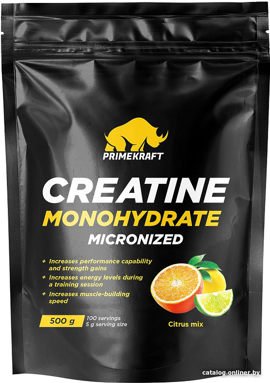 

Моногидрат креатина Prime Kraft Monohydrate Micronized (500г, цитрусовый микс)