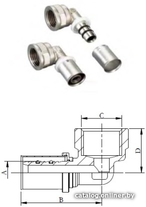 

Фитинг Rifeng F5-L2025x1F (никель)