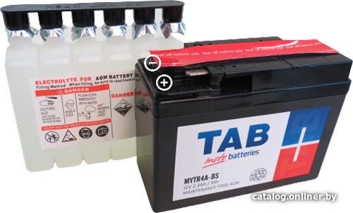 

Мотоциклетный аккумулятор TAB YTR4A-BS (2.3 А·ч)