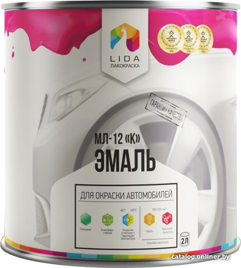 

Эмаль LIDA МЛ-12 «К» 2 л (синий транспортный)