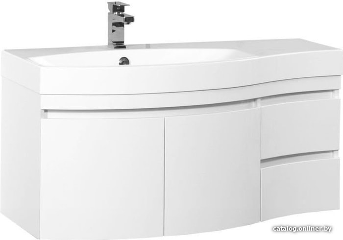 

Aquanet Тумба с умывальником Опера 115 L 2 ящика (белый) 212990