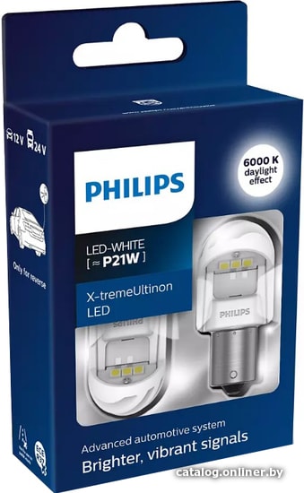 

Светодиодная лампа Philips P21W X-tremeUltinon LED gen2 2шт