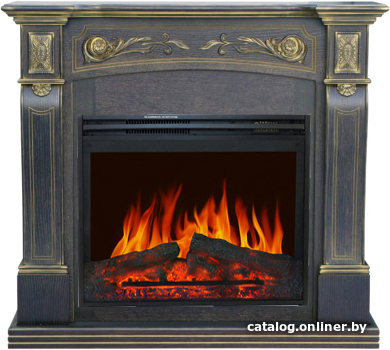 

Каминокомплект Smolcom Turin MB/JUP/SYM26 с Jupiter FX New (темный орех, патина золото)