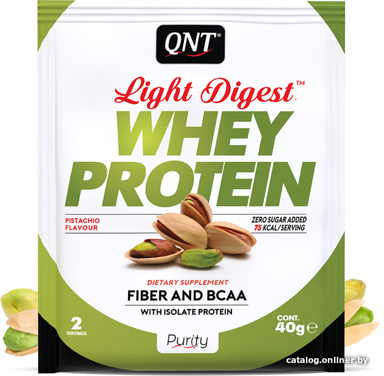 

Протеин сывороточный (концентрат) QNT QNT Whey Light Digest (фисташка, 500г)