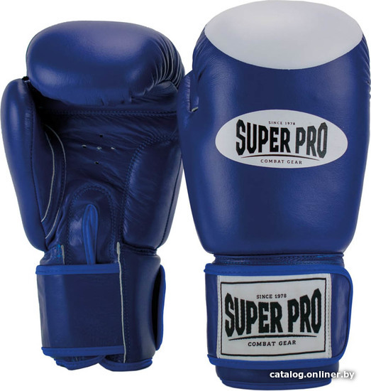 

Перчатки для единоборств Super Pro Combat Gear Boxer Pro SPBG160-60100 10 oz (белый/синий)