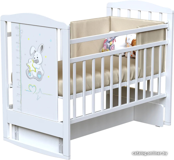

Классическая детская кроватка VDK Dream Joe поперечный маятник (Bianco)