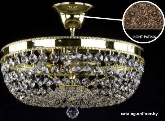 

Припотолочная люстра ArtGlass Gerta Dia 350 Light Patina Ce