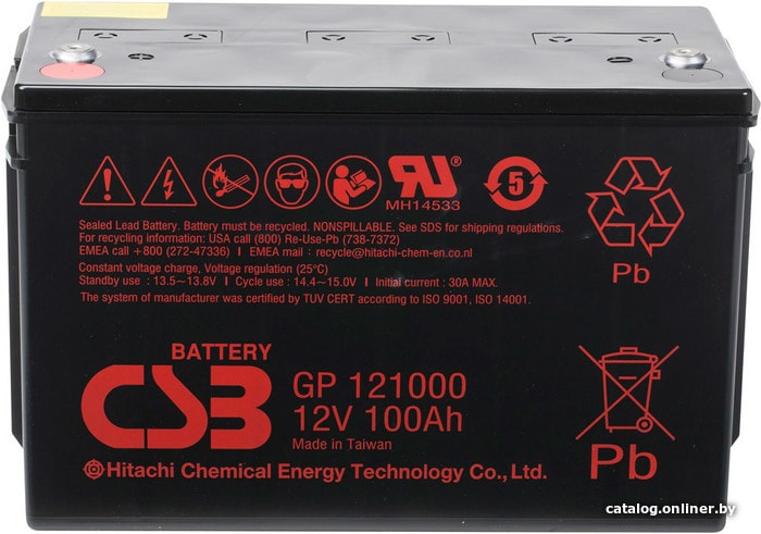 

Аккумулятор для ИБП CSB Battery GP121000 (12В/100 А·ч)