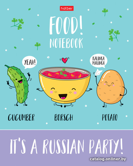 

Полуобщая тетрадь Hatber Food party 40Т5В1 (40 л)
