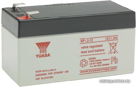

Аккумулятор для ИБП Yuasa NP1.2-12 (12В/1.2 А·ч)