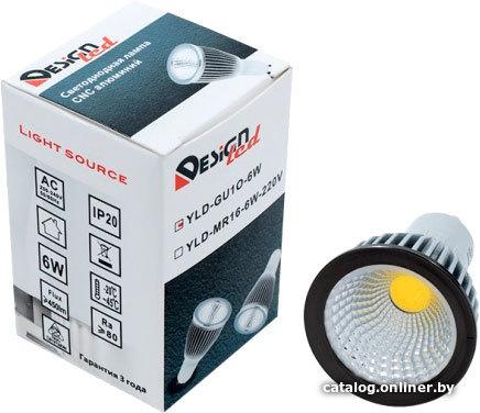 

Светодиодная лампочка DesignLed YLD MR16 GU10 6 Вт 4000 К 002356