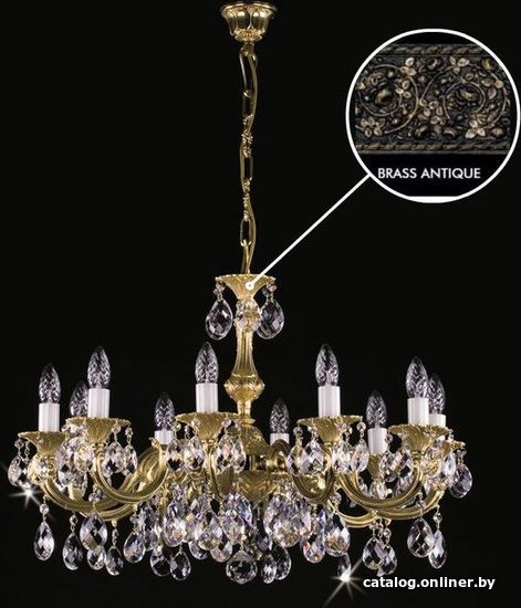 

Подвесная люстра ArtGlass Alice X. Brass Antique Sp