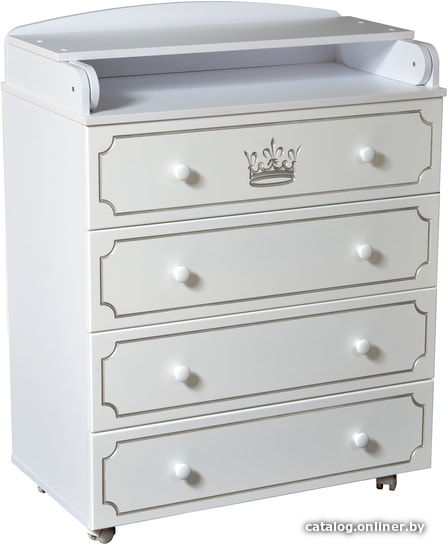 

Детский комод Кедр Victoria 804 Crown (белый)