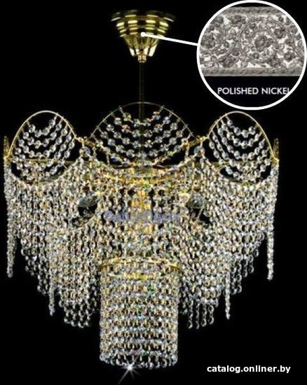 

Припотолочная люстра ArtGlass Helena Ii. Full Cut Nickel Ce
