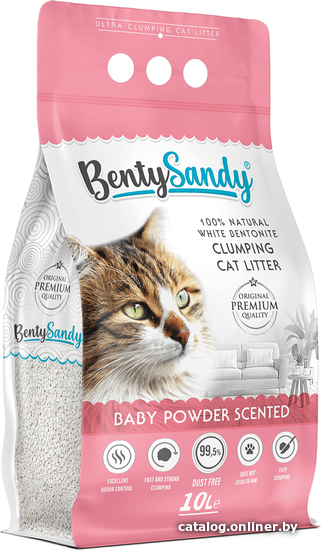 

Наполнитель для туалета BentySandy Baby Powder Scented 10 л