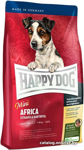 

Сухой корм для собак Happy Dog Mini Africa 1 кг